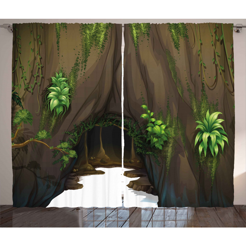 Fantasy Tree Cave Moss Curtain
