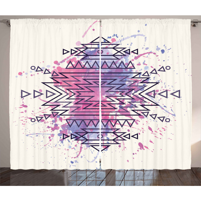 Motif Brushstroke Curtain