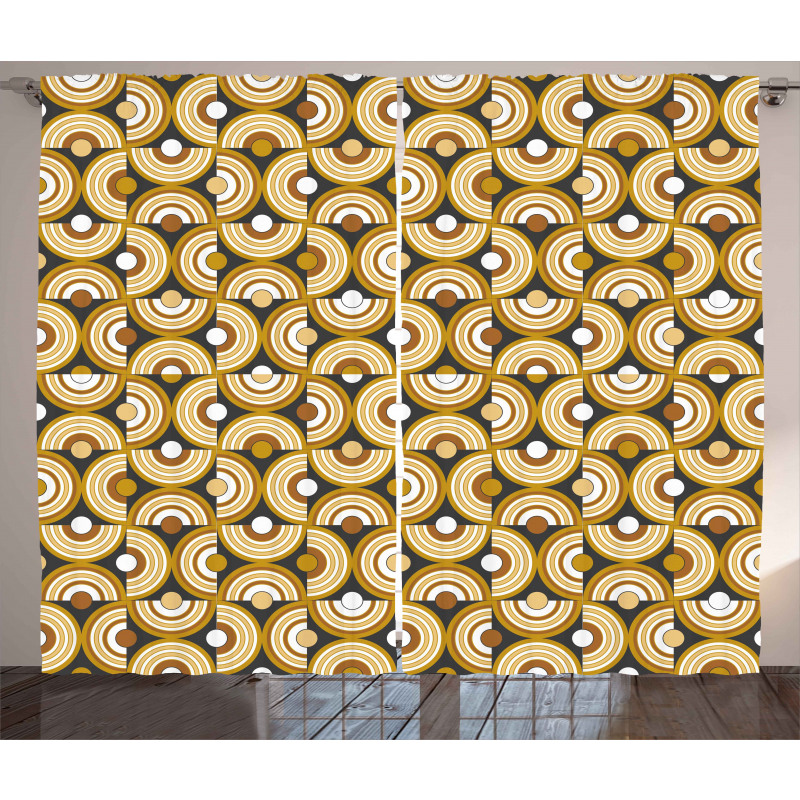 Funky Abstract Rounded Curtain