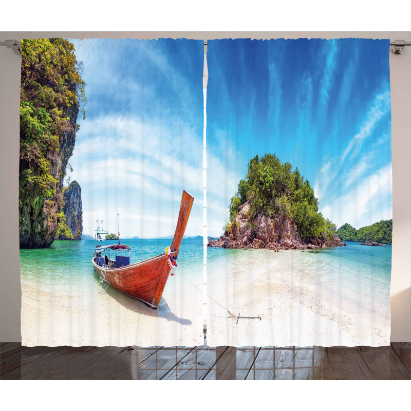 Exotic Beach Thailand Curtain