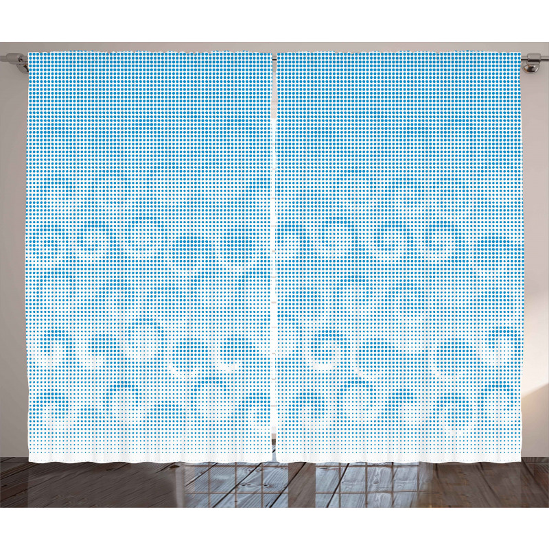 Spiral Circles Dots Curtain