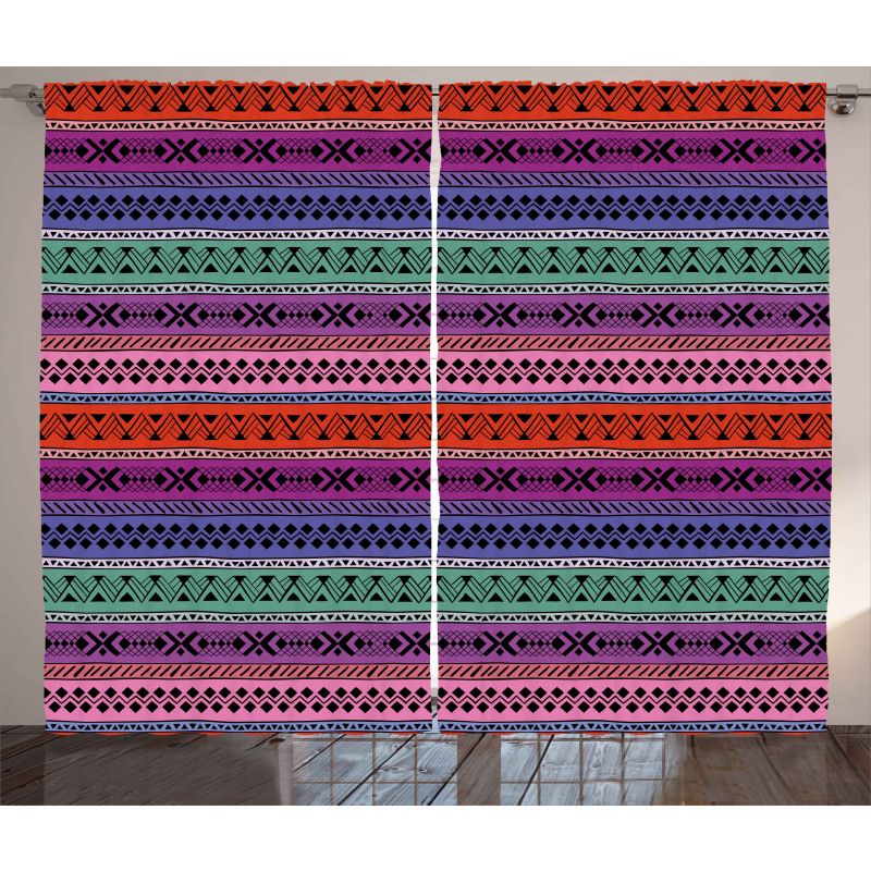 Geometric Colorful Curtain