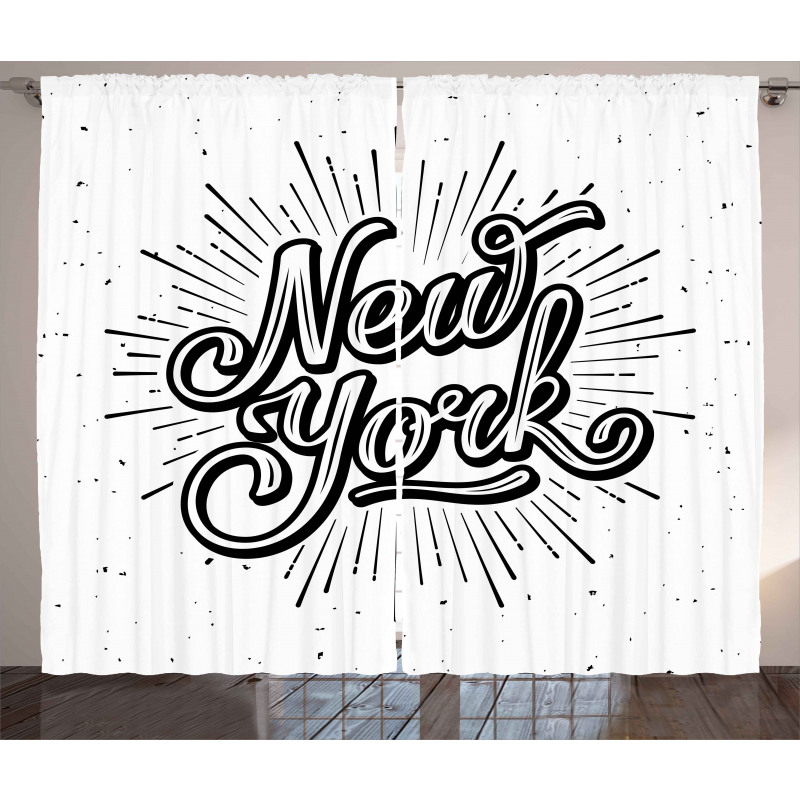 New York Typography Curtain