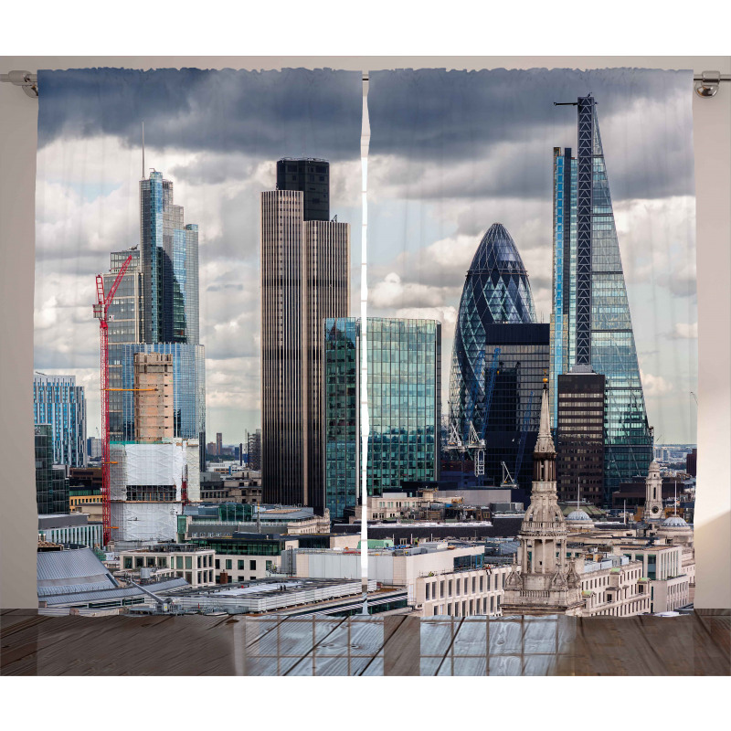 London Modern Cityscape Curtain