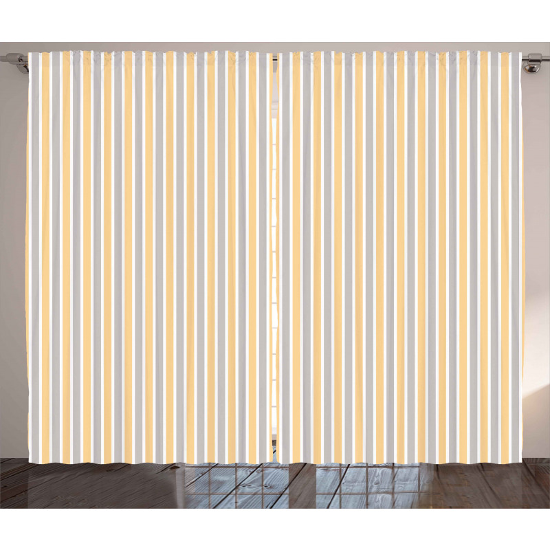 Blue White Striped Curtain