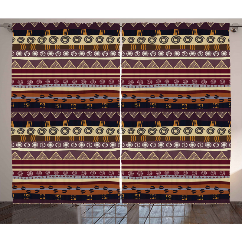 Etnik Perde Şık Kilim Desenli