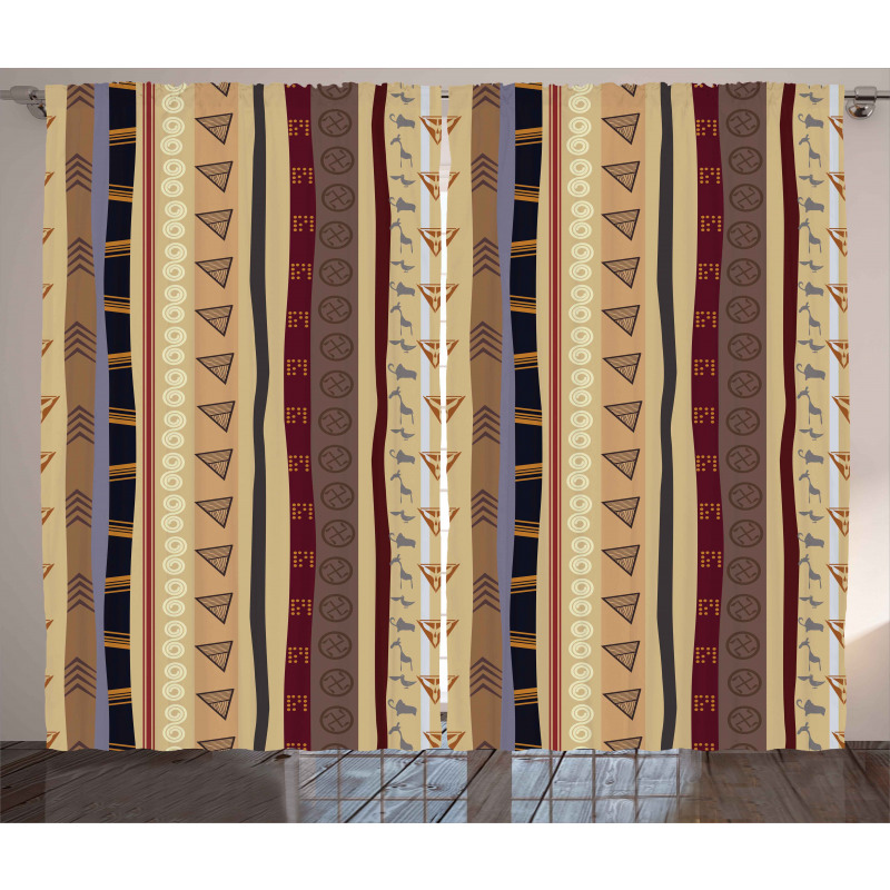 Striped Ornament Curtain