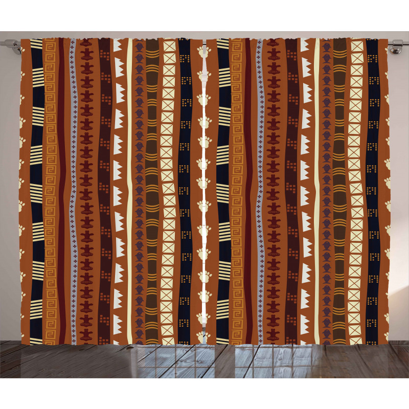 Abstract Details Stripes Curtain