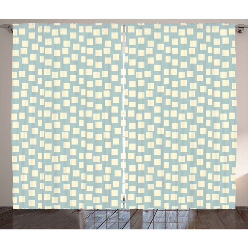 Big Small Squares Tile Curtain