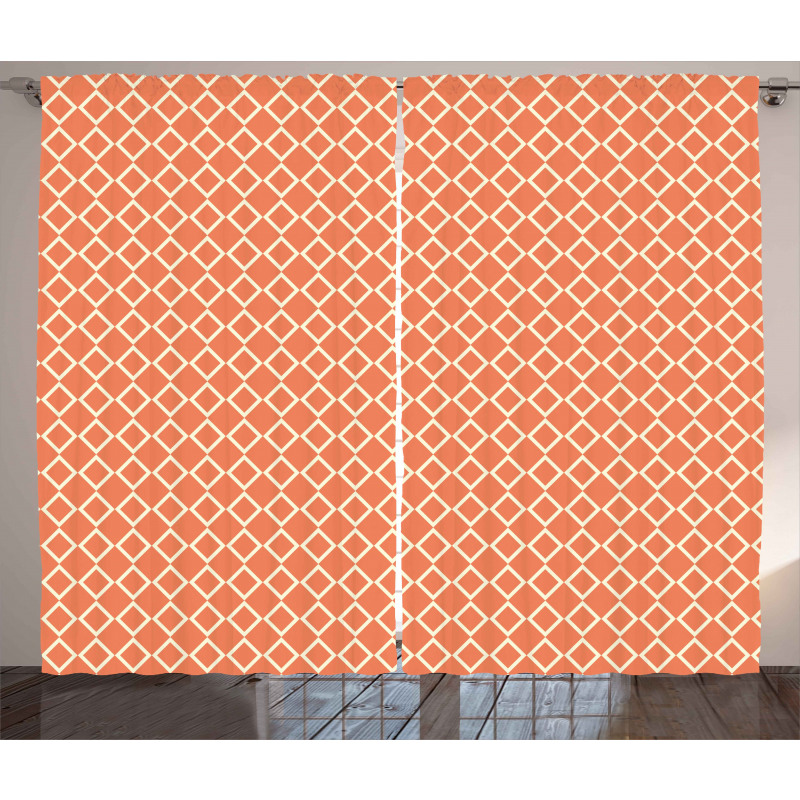 Checkered Modern Tile Curtain