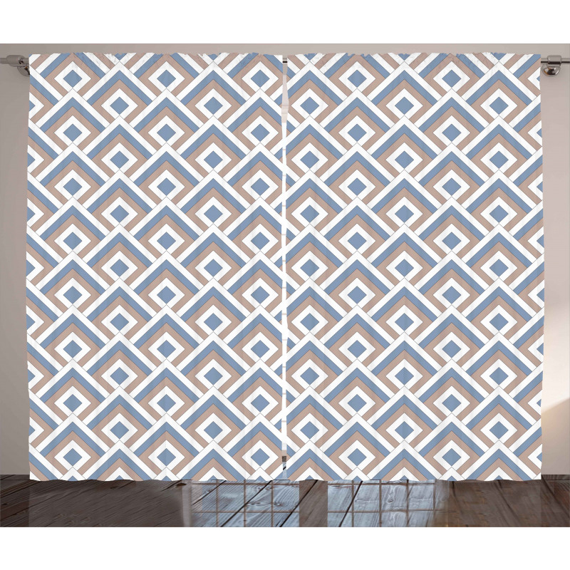 Modern Nested Squares Curtain
