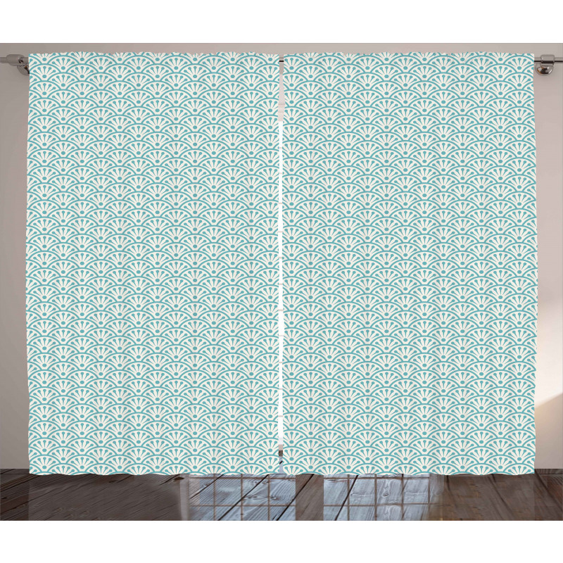 Sea Inspired Floral Curtain