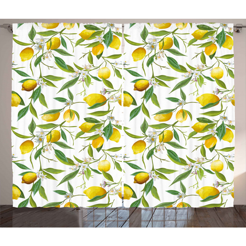 Lemon Woody Romantic Curtain