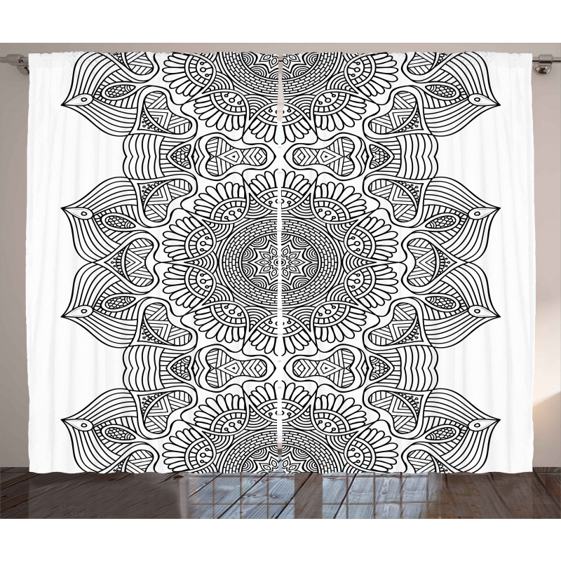Folk Pattern Moroccan Curtain