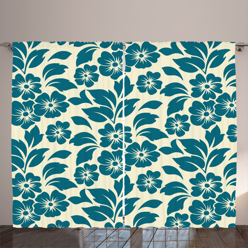 Flower Bloom Spring Curtain