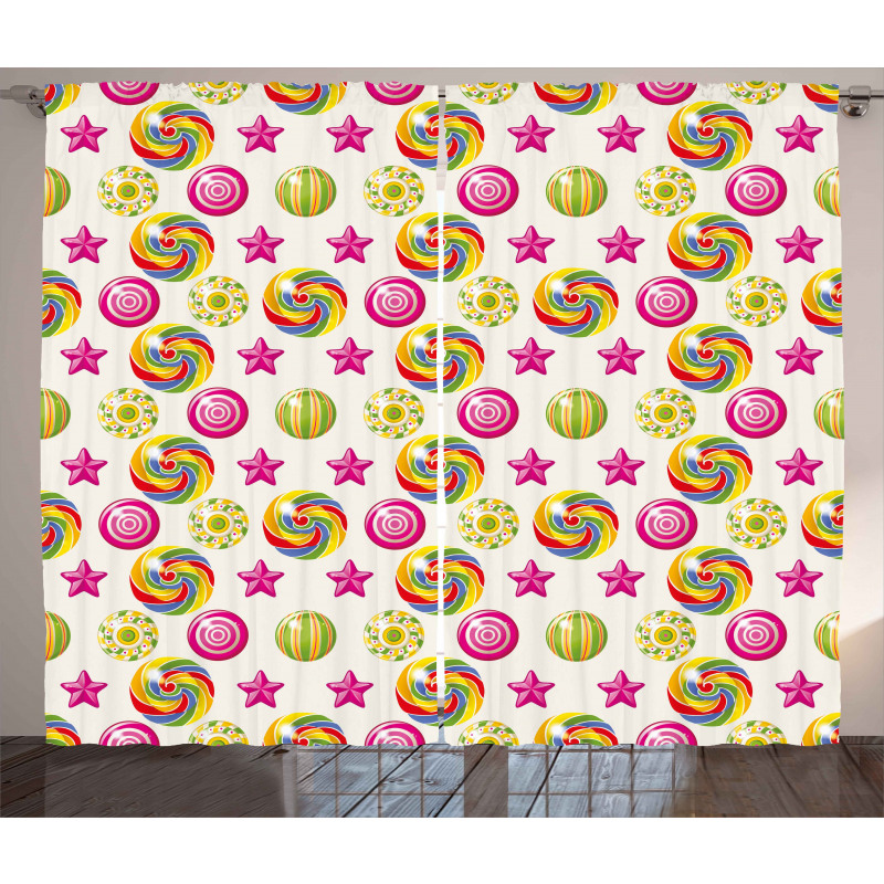 Yummy Candy Lollipop Curtain