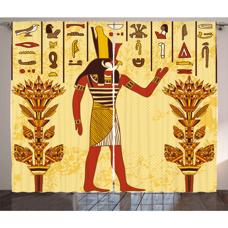 Egyptian Hieroglyph Myth Curtain