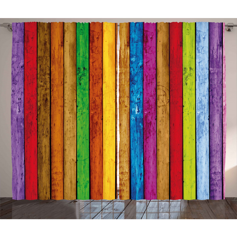 Vibrant Wooden Curtain
