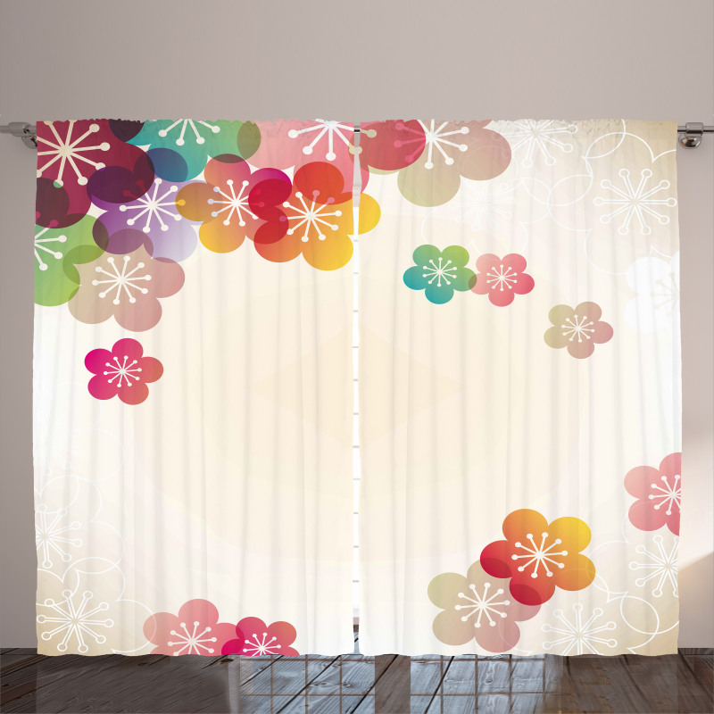 Abstract Japanese Art Curtain