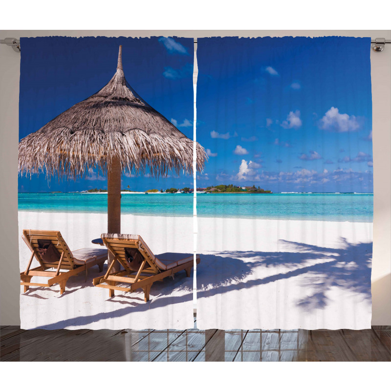 Island Caribbean Sealife Curtain