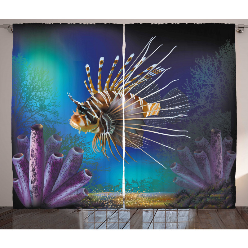 Bubble Fish and Plants Curtain