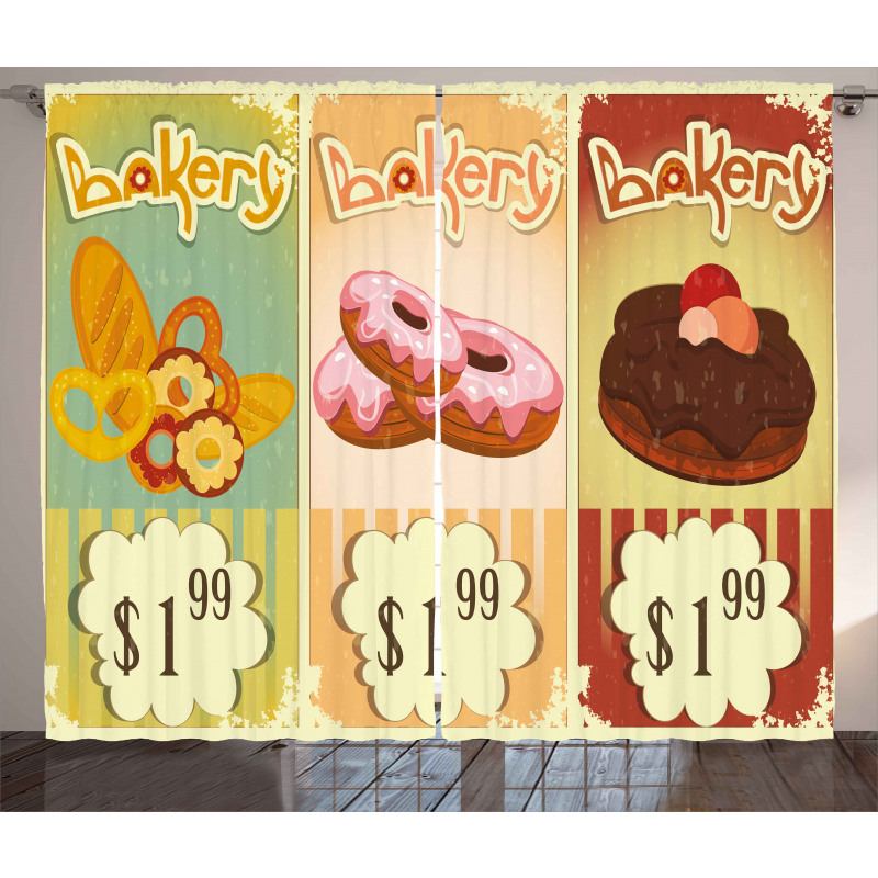 Bakery Shop Pastries Curtain