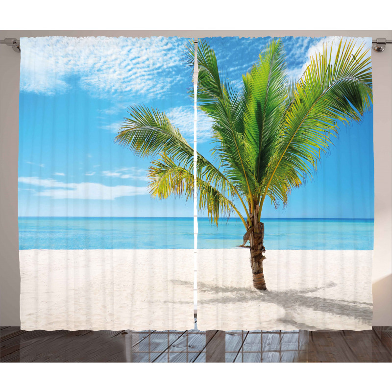 Coconut Palm at Beach Curtain