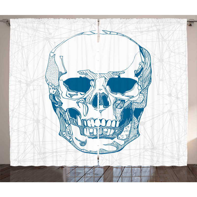 Skull Science Elements Curtain