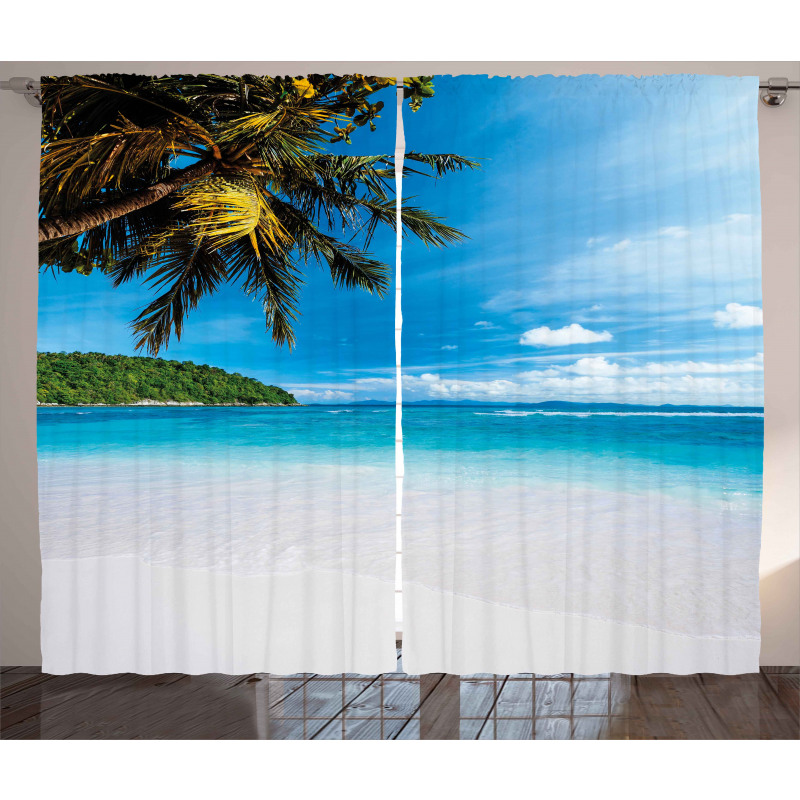 Exotic Island Beach Curtain