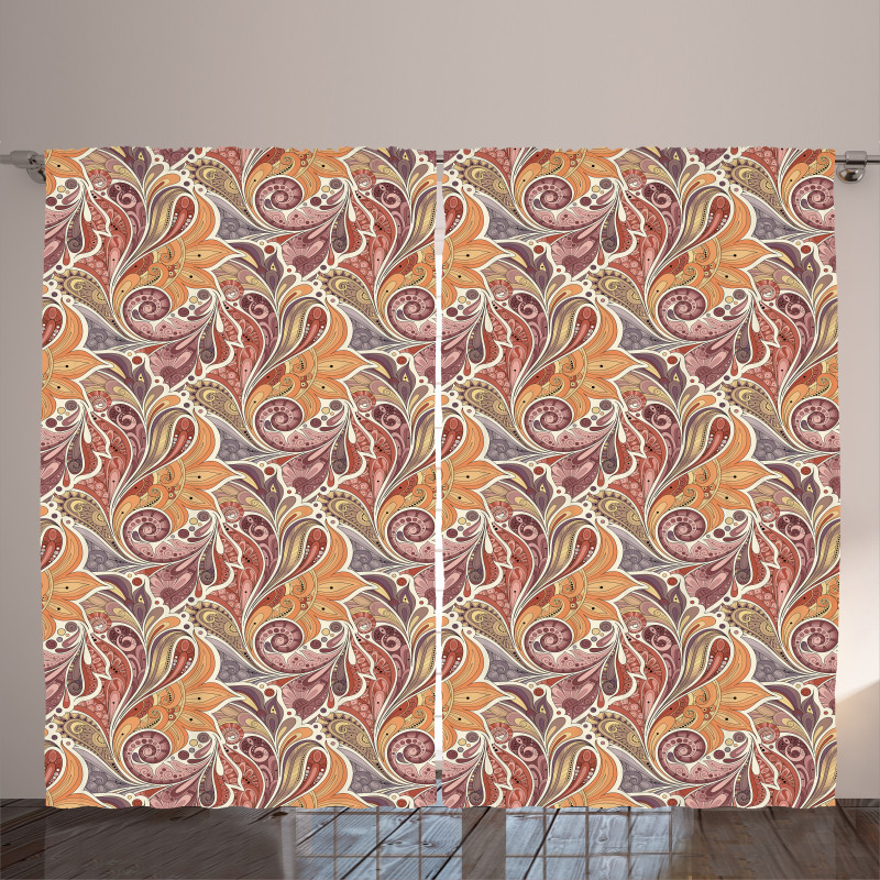 Paisley Leaf Pattern Curtain