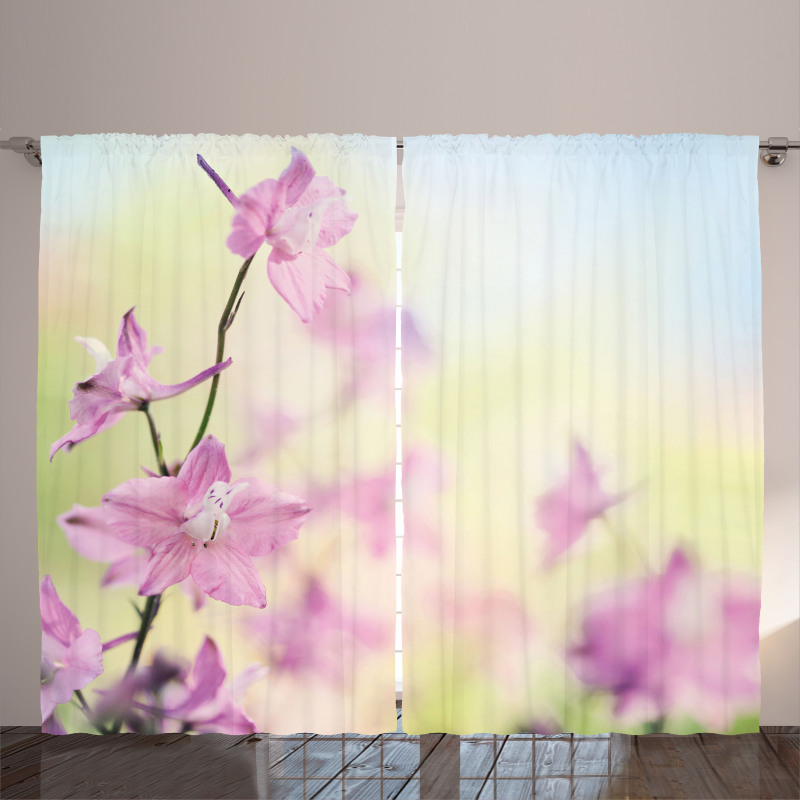 Larkspur Petals Summer Curtain