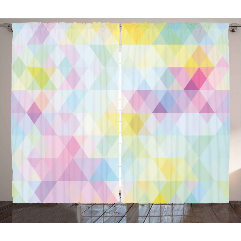 Geometric Rhombus Art Curtain
