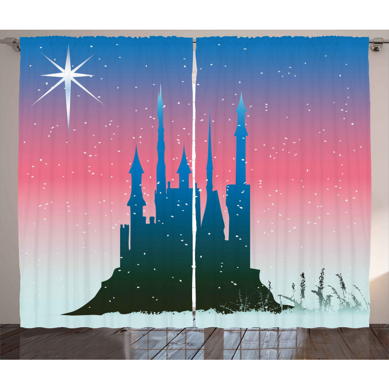 Medieval Castle Stars Curtain