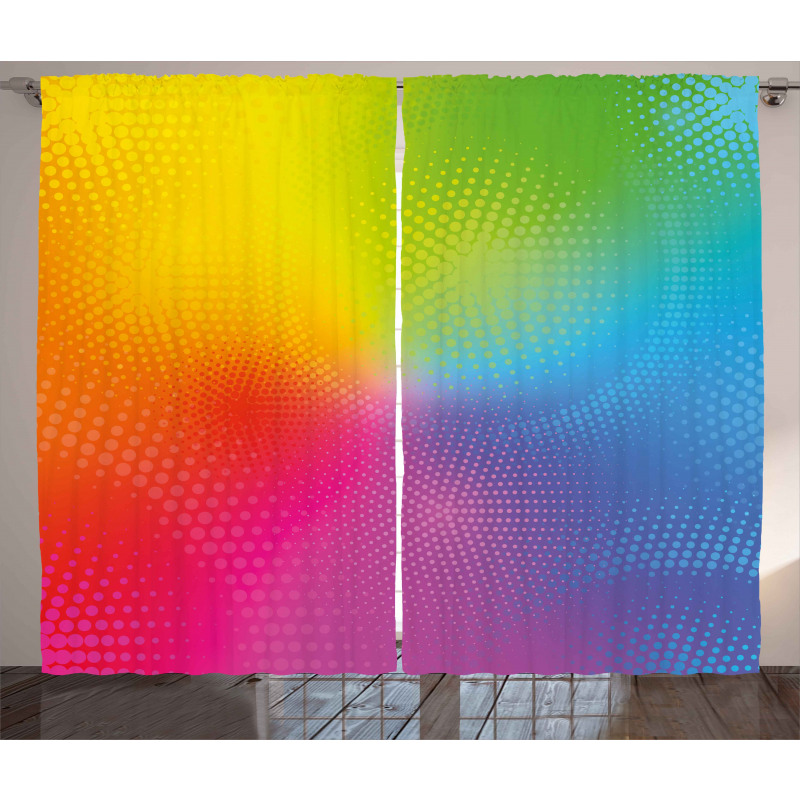 Vibrant Radiant Colors Curtain