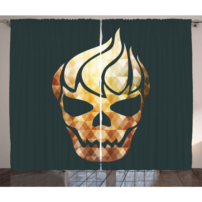 Skull Fractal Effects Curtain