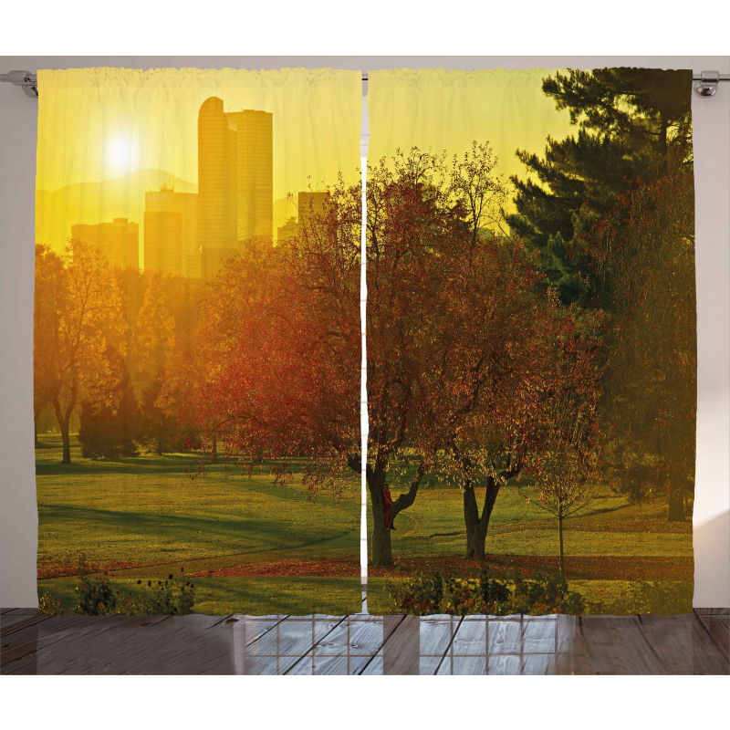 Sunset over City Park Curtain