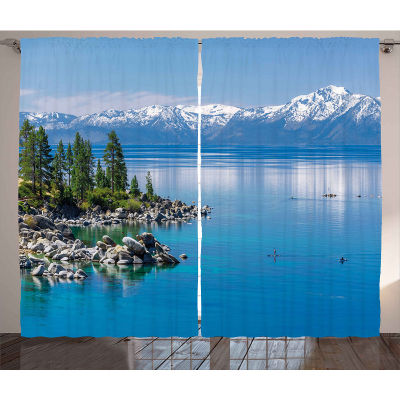Blue Water Lake Tahoe Curtain