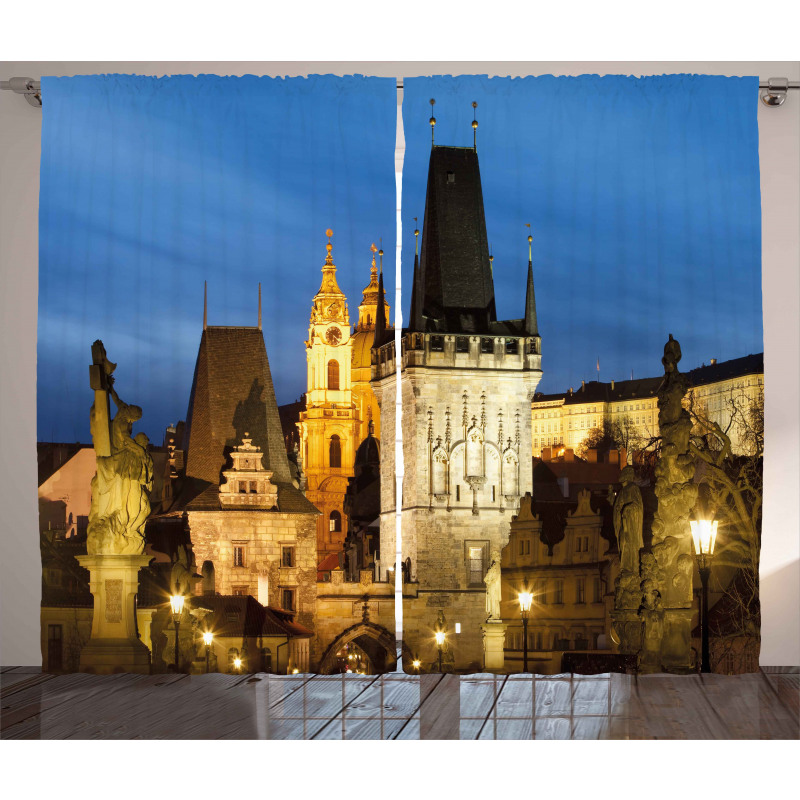 Building Tower Prague Curtain