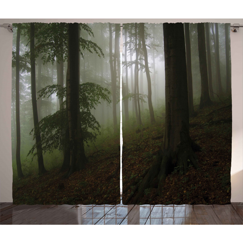 Mysterious Woods Foggy Curtain