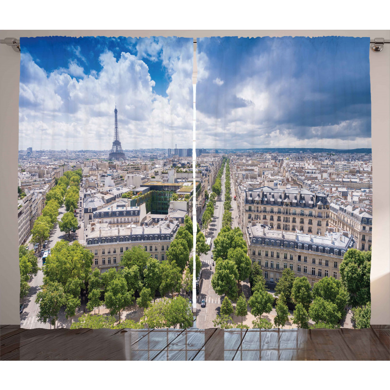 Aerial View Paris Curtain