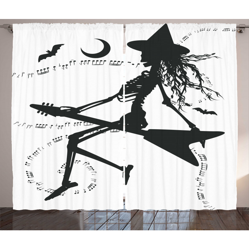 Witch on Guitar Curtain