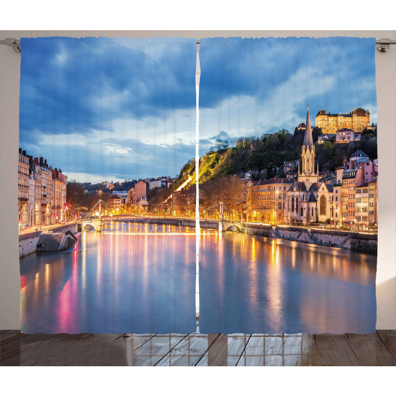 Saone River Lyon City Curtain