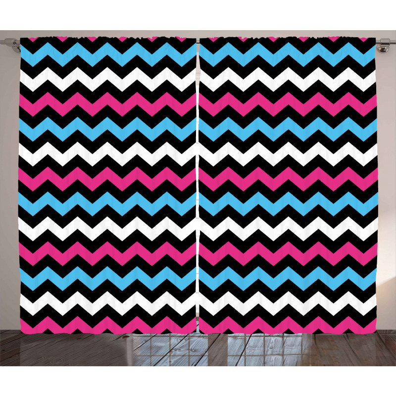 Zigzag Colorful Twisty Curtain