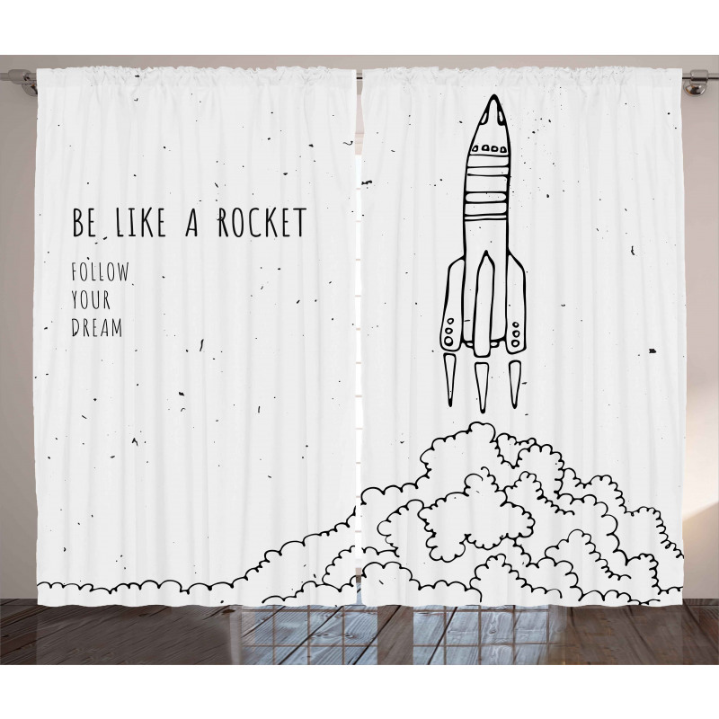 Dream Space Lover Words Curtain