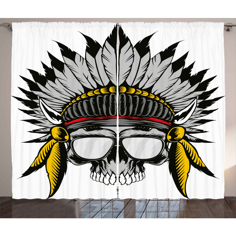 Tribe Leader Feather Head Curtain