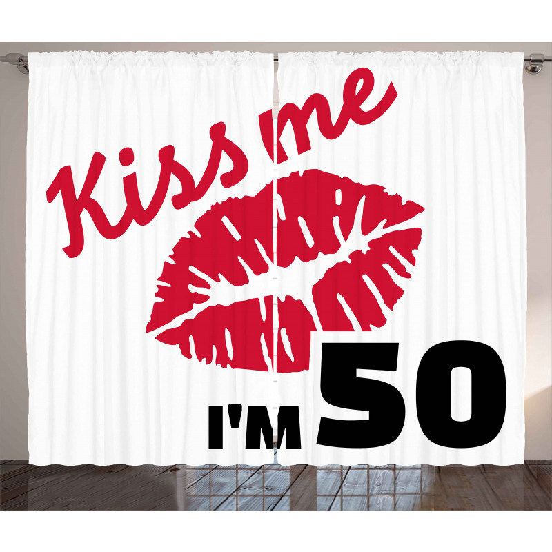 Age 50 Kiss Me Curtain