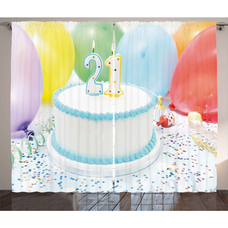 Colorful Ballons Curtain
