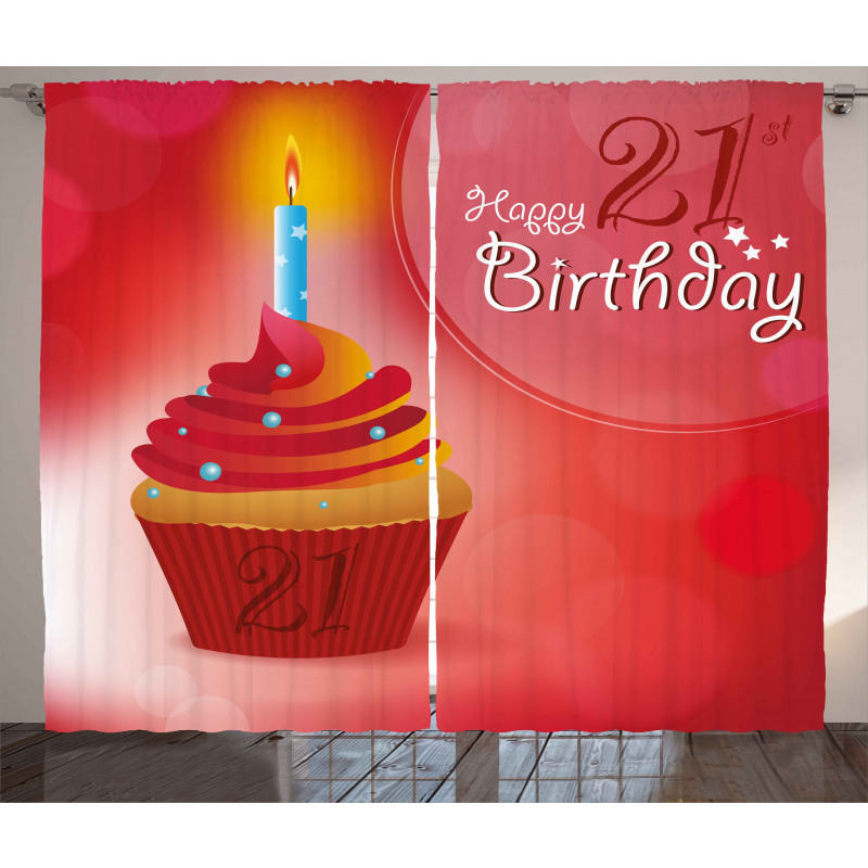 Abstract Birthday Curtain