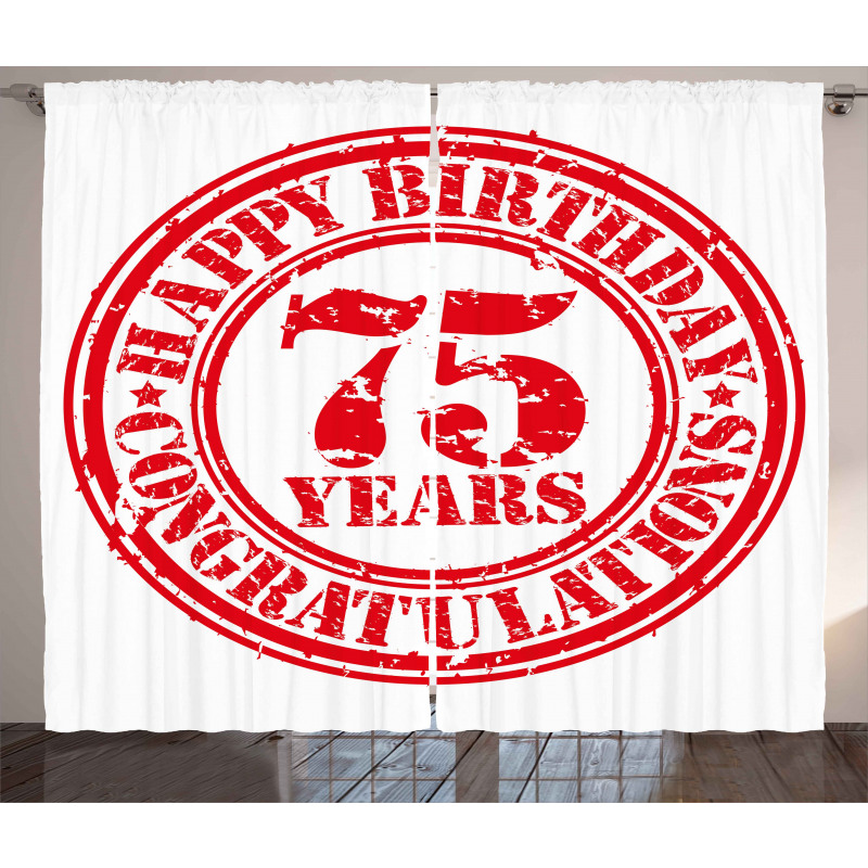 Aged Display Stamp Curtain