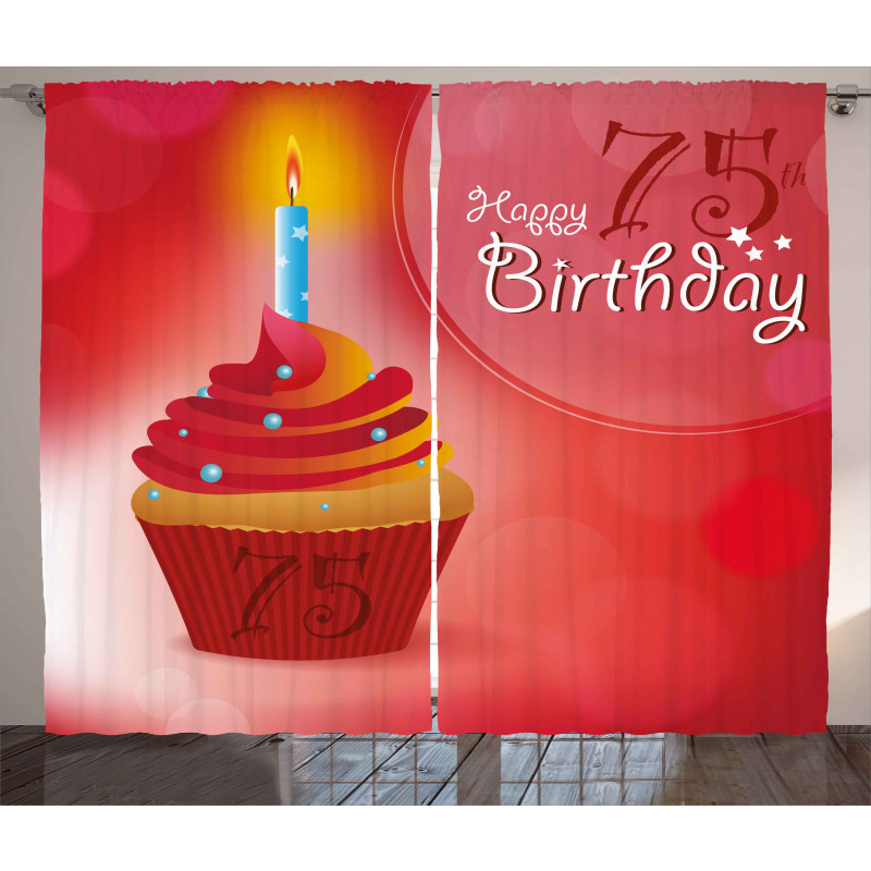 Starry Candle Cupcake Curtain